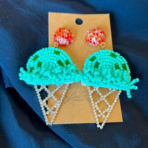 Ice cream cone earrings